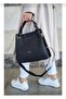 Women's Braided 5 Compartment Hand and Shoulder Bag - 6