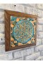 لوح طاولة رخام من الحجر الطبيعي بإطار صلب مقاس 26 × 26 سم - 3