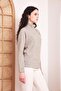Women's Powder Yumoş Comfortable Turtleneck Long Sleeve Buttoned Slim Winter Blouse Sweater 700-3012242 - 5