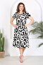 Woman's black and white tiger pattern midi dress - 6