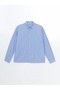 Xside Blue Casual Fit Long Sleeve Striped Men's Shirt - 5