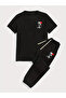 Printed T-Shirt & Sweatpants Jogger Tracksuit Set Combo