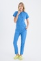Royal Blue Petra Premium Lycra Fabric Bottom Top Doctor Nurse Jersey Set Scrubs Uniform