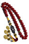 Certified Silver Tassel 10X11.5Mm Globe Cut Cherry Crimp Amber Rosary