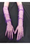 Lucia New Season Glittery Bridal Gloves Long Purple