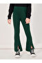 Front Split Detail Solid Leggings