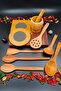 Wooden Kitchen Serving Spoon Spatula Ladle Havan Trivet Colander Set of 10 Dowry Special for Mothers