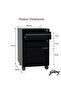 Godrej Mobile 3 Drawer File Cabinet with Advanced Touch Screen Lock Office Security Black - 6