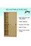 Godrej Full Steel Sliding Door Cupboard with Adjustable Shelves Beige Finish - 5
