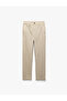 Regular Waist Pocket Detailed Buttoned Chino Trousers
