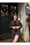 Women's New Season Leopard Lining Detailed Long Blazer Jacket - 2