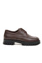 Genuine Leather Lace-Up Women's Loafer Shoes Thick Sole
