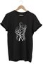 14 February Valentine's Day Hug Couple Printed 100% Cotton Regular Fit Crew Neck Black T-Shirt
