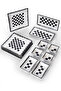 12 Pieces 4-Person Checkers Breakfast Set Handmade Breakfast Presentation Set Serving Plates - 3