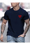 Life Is Beautiful Heart Printed Unisex Oversize Crew Neck T-Shirt
