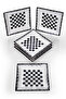 Set of 6 Stylish Design Handmade Checkerboard Pattern Cake Plates Presentation Set Serving Plates Dessert Plates 20cm - 3