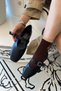 Lupan Black Skin Buckle Detailed Women's Ballerinas