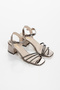 Woman's platinum stone new season evening shoes - 4