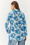 Women's Blue Floral Patterned Fit Cut Shirt 60251358 - 6