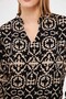 Women's Mink V-Neck Collar Pleated Detailed Elastic Waist Cuffed Blouse Arm-25K001003 - 5
