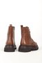 Dericlub Women's Thick Soled Lace-Up Casual Boots Real Leather Br 66357 Taba - 3