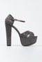 Women's Pearl Stone Embroidered Cross Strap High Platform Heeled Evening Dress Shoes - 2