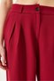 Women's Burgundy Wide Leg Masculine Woven Trousers 60271019 - 7