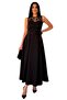 Women's evening dress - sleeveless, belted, with lace detail 8552 - 2
