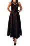 Women's evening dress - sleeveless, belted, with lace detail 8552 - 5