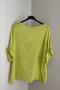 Women's Italian Light Yellow Oversize Casual Blouse with Necklace Accessories - 4