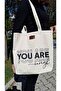 حقيبة قماش مطبوعة "You Are Enough" - 3