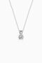 Single Stone Model Minimal Silver Color Plated Women's Necklace
