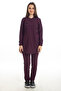 Plum Premium Fabric Lycra Hijab Nurse Scrubs and Doctor Uniform Bottom and Top Set - 2