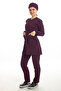 Plum Premium Fabric Lycra Hijab Nurse Scrubs and Doctor Uniform Bottom and Top Set - 8