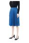 Midi Length Polka Dot Pleated Chiffon Skirt - 3