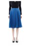 Midi Length Polka Dot Pleated Chiffon Skirt - 2