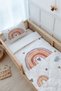 Organic Montessori Duvet Cover Set (100X200) - Iconic Series - Salmon Starry Rainbow - 3