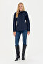 Women's Navy Blue Long Sleeve Basic Shirt 50271935 -Vr033 - 4