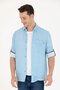 Men's Checkered Blue Shirt 50263586 -Vr036