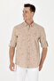 Men's Camel Long Sleeve Shirt 50263598-Vr015