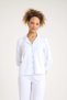 95% Cotton 5% Elestan White Color Blue Ribbed Premium Quality Women's Pajamas Set - 4