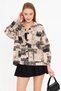 Women's Stone Print Pocket Detail Shirt Jacket Arm-25K 001071 - 5