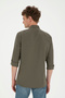 Men's Khaki Long Sleeve Basic Shirt 50288629 -Vr027 - 5