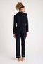 90% Cotton 10% Elastane Black Premium Quality Women's Pajama Set - 5