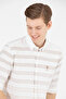 Men's Stone Striped White Shirt 50264086 -Vr049 - 2