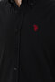 Men's Linen Look Black Basic Shirt 50288648-Vr046 - 7