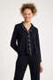 90% Cotton 10% Elastane Black Premium Quality Women's Pajama Set - 4