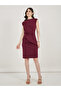 Fold Pleat Sleeveless Sheath Knee Length Dress - 2