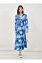 Tie-Dye Print Shirt Maxi Dress - 4