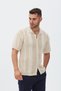 Polo Neck Buttoned Short Sleeve Men's Knitwear